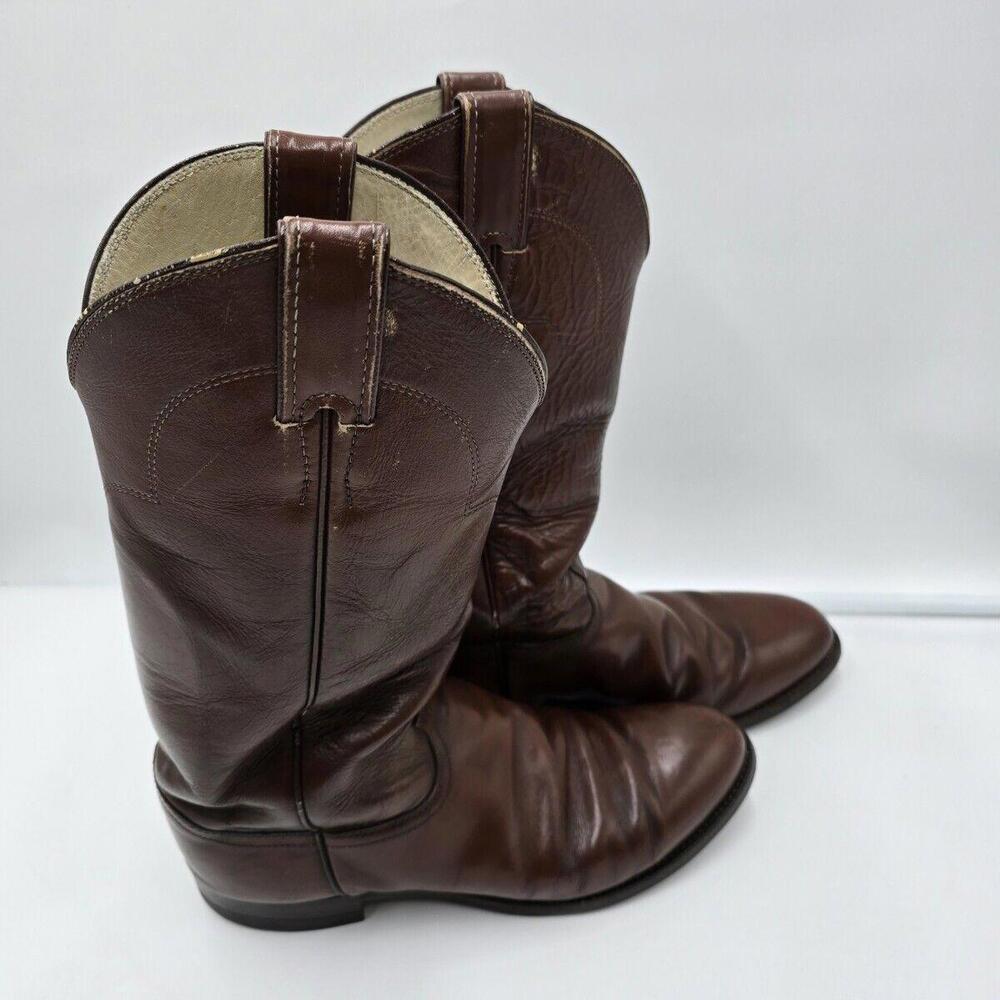 Justin Boots Men Style 3032 Size 8D Brown Registered No. 60752